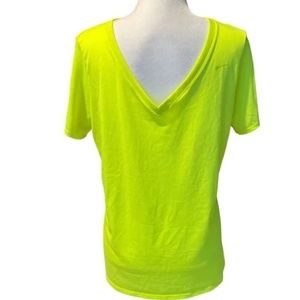 Nike Dri-FIT Logo Women's Training Shirt (The Nike Tee) XL Volt Green Running